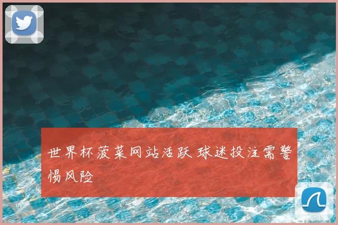 世界杯菠菜网站活跃 球迷投注需警惕风险