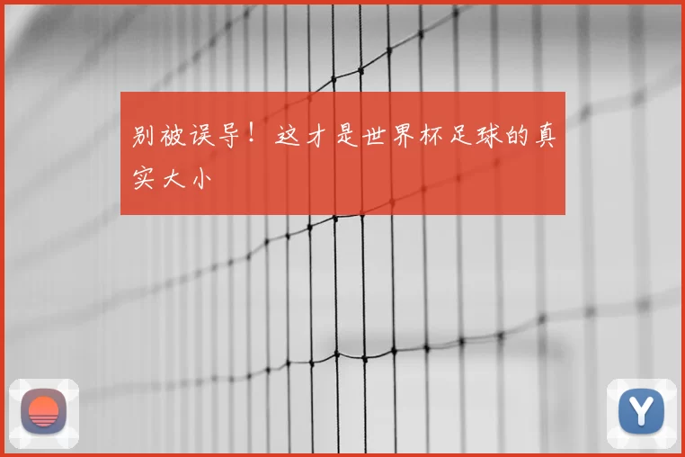 别被误导！这才是世界杯足球的真实大小